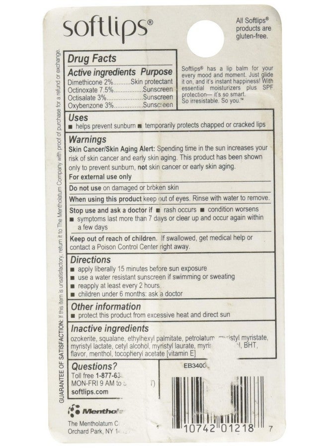 Softlips Lip Protectant SPF 20 Value Pack-Vanilla, 2 pack - Image 2