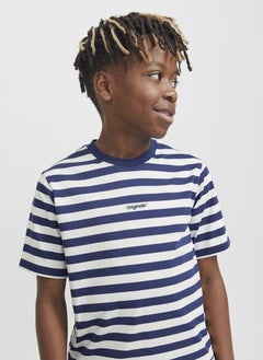 Jack & Jones Junior Kids Stripe Crew Neck T-Shirt  - Image 3