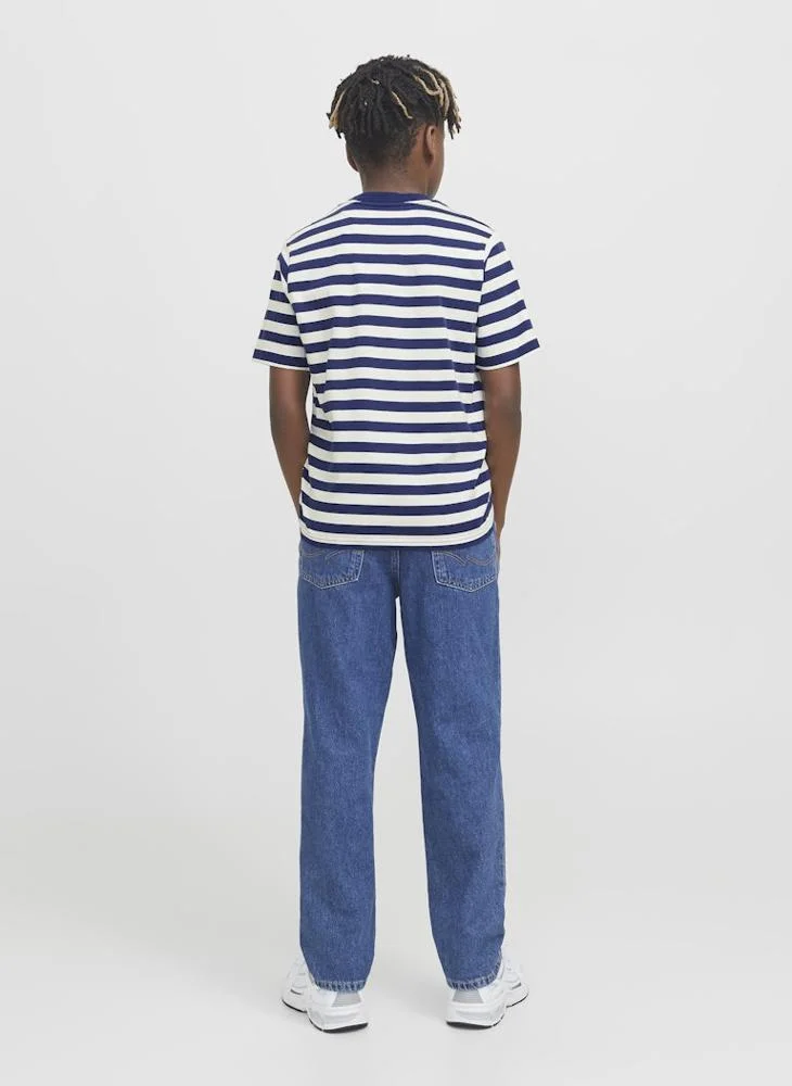 Jack & Jones Junior Kids Stripe Crew Neck T-Shirt