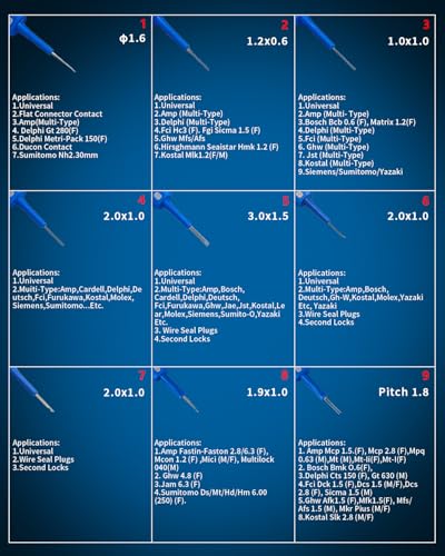 DPTOOL 30Pcs Electrical Terminal Removal Tool Kit Automotive Universal Pin Extractor Connector Separator Set Suitable with 132.5MM 132.88MM 134.7MM 133.8MM Four Size for Most Vehicle Models - Image 4