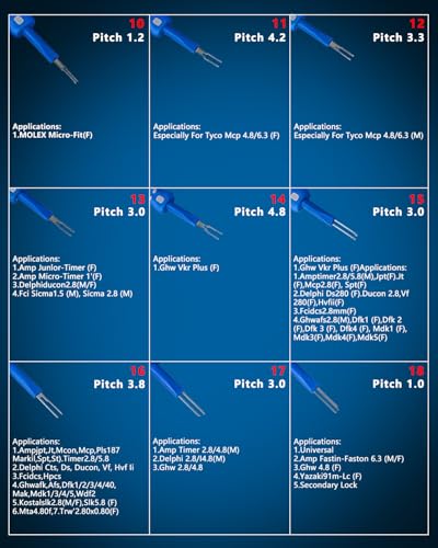 DPTOOL 30Pcs Electrical Terminal Removal Tool Kit Automotive Universal Pin Extractor Connector Separator Set Suitable with 132.5MM 132.88MM 134.7MM 133.8MM Four Size for Most Vehicle Models - Image 5