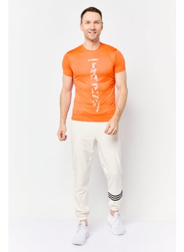 Adidas Men Sportswear Fit Short Sleeve Training T-shirt, Orange  - Image 2