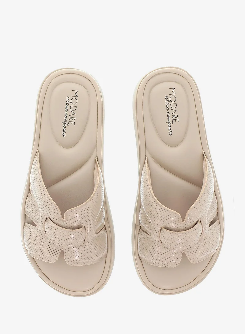 Modare Beige Modare Women’s Flat Summer Footwear – Lightweight Slip-On Comfort with Stylish Casual Design for Women | Best Price UAE