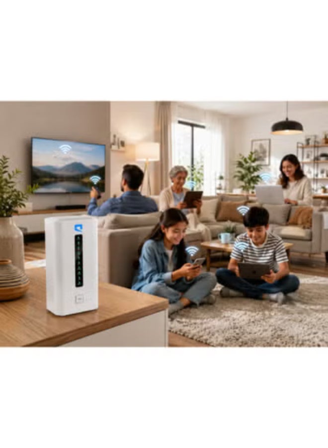 موبايلي 4500 mAh Renewed – Air Fiber 5G Router | Wi-Fi 6 AX1800 | Up to 1800 Mbps Wi-Fi Speed | Up to 5 Gbps 5G Download Speed | Connects Up to 32 Devices | Supports All Networks (STC, Mobily, Zain) | DWR-2000M/MOB | White white - Image 5