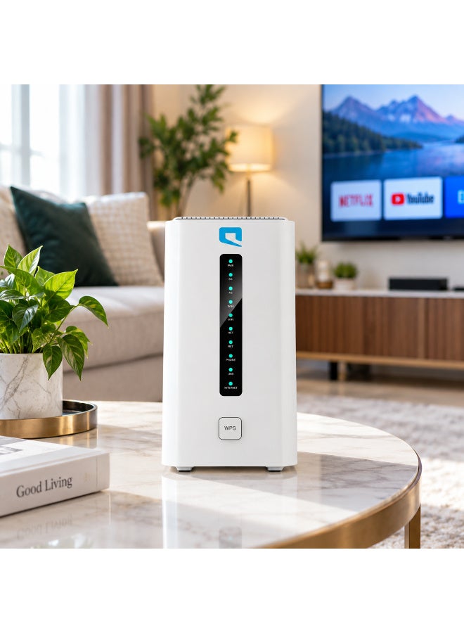 موبايلي 4500 mAh Renewed – Air Fiber 5G Router | Wi-Fi 6 AX1800 | Up to 1800 Mbps Wi-Fi Speed | Up to 5 Gbps 5G Download Speed | Connects Up to 32 Devices | Supports All Networks (STC, Mobily, Zain) | DWR-2000M/MOB | White white - Image 3