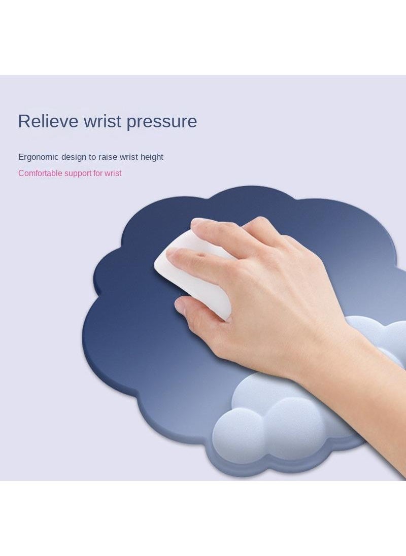 Generic 3-Piece Office Keyboard Cloud Wrist Rest And High Density Memory Silicone Non Slip Base Mouse Pad  - Image 3