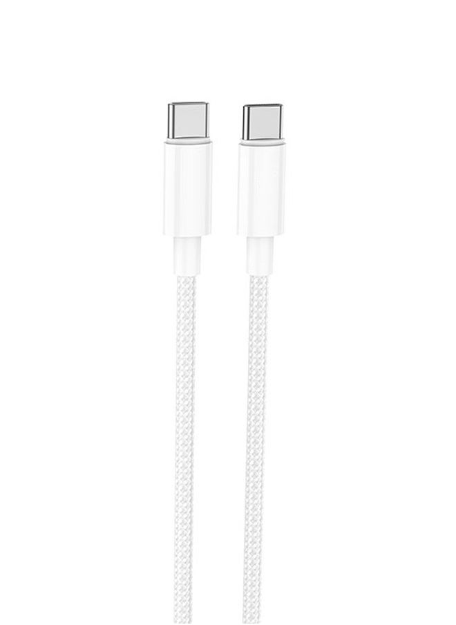 NIPUDUN USB-C To USB Type-C Cable 60W PD Charging Cable 1M White  - Image 3