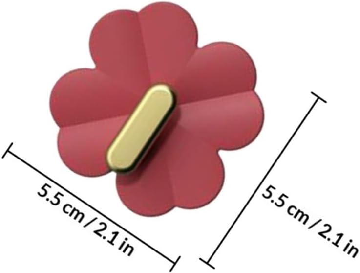 Healifty 4pcs Clover-Shaped Adhesive Wall Hooks Multi-Color Plastic Key Hooks for Bathroom Towel Hanging Nursery Decor Without Drilling - Image 2