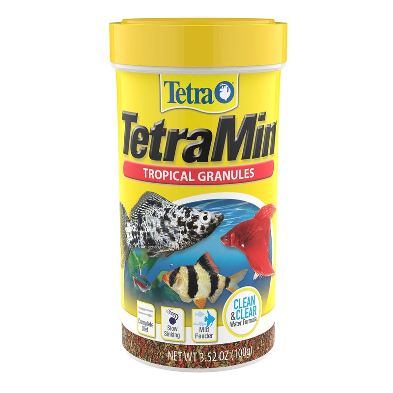 Tetra TetraMin Tropical Granules 3.52 Ounces, Nutritionally Balanced Fish Food - Image 1
