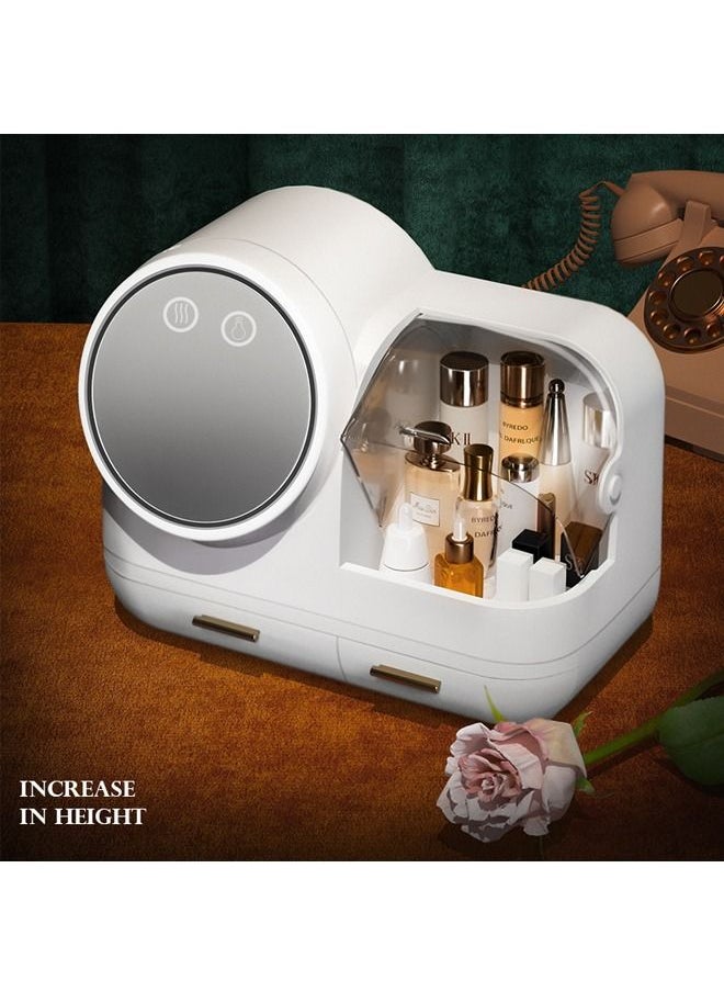 NKX - Makeup Organizer Cosmetic Storage with LED Mirror - Image 1