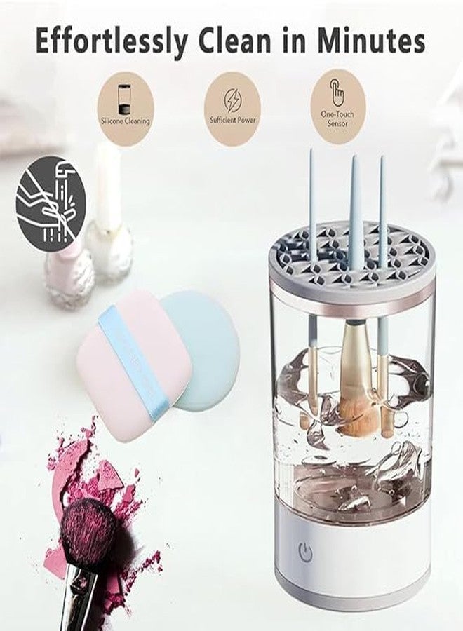 RIVUGJA Makeup Brush Cleaner and Restorer - Gentle, Effective, and Easy to Use - Suitable for All Brush Types | Keeps Brushes Sanitized and Clean | Automatic Cosmetic Brush Cleaner - Image 3