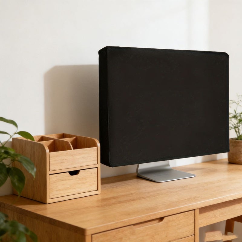 Upgraded Version Computer Monitor Cover Black Large 27 Inch 24 Inch 20 Inch Durable Long Lasting S Size 1 Piece - Image 2