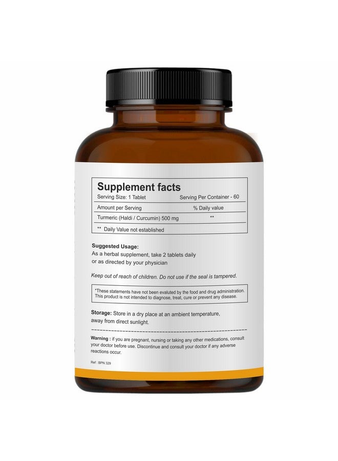 Herb Essential أقراص الكركم الأساسية من الأعشاب، 500 ملغ، 60 قرص | مستخلصات هالدي طبيعية 100% | يساعد في تعزيز المناعة - Image 2