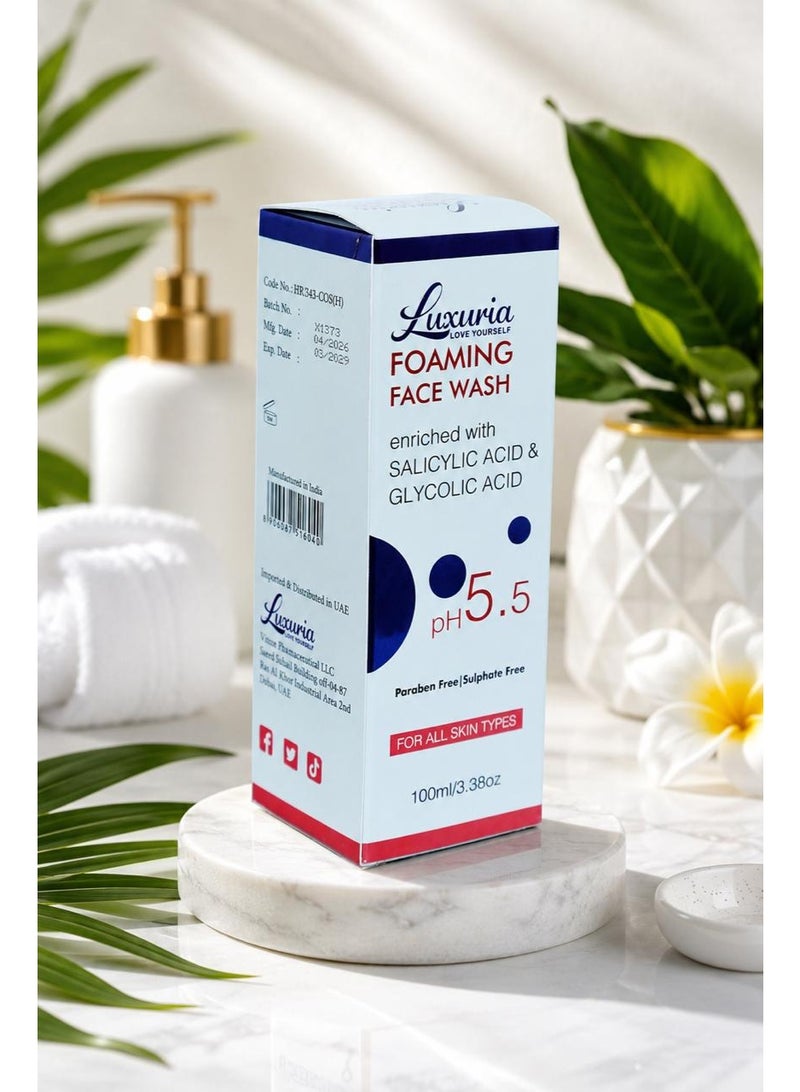 LUXURIA FOAMING FACE WASH 100ML