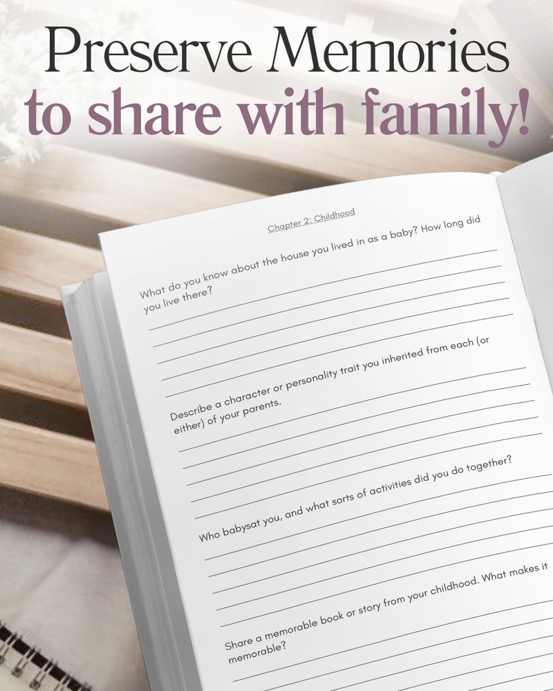 Coco & Lan Gigi's Life Story Journal (Hardcover): A Meaningful Keepsake for Gigi to Share Her Journey & Memories, Book Includes 250+ Prompt Questions, Sentimental Gift for Mother's Day, Birthday, Christmas - Image 4