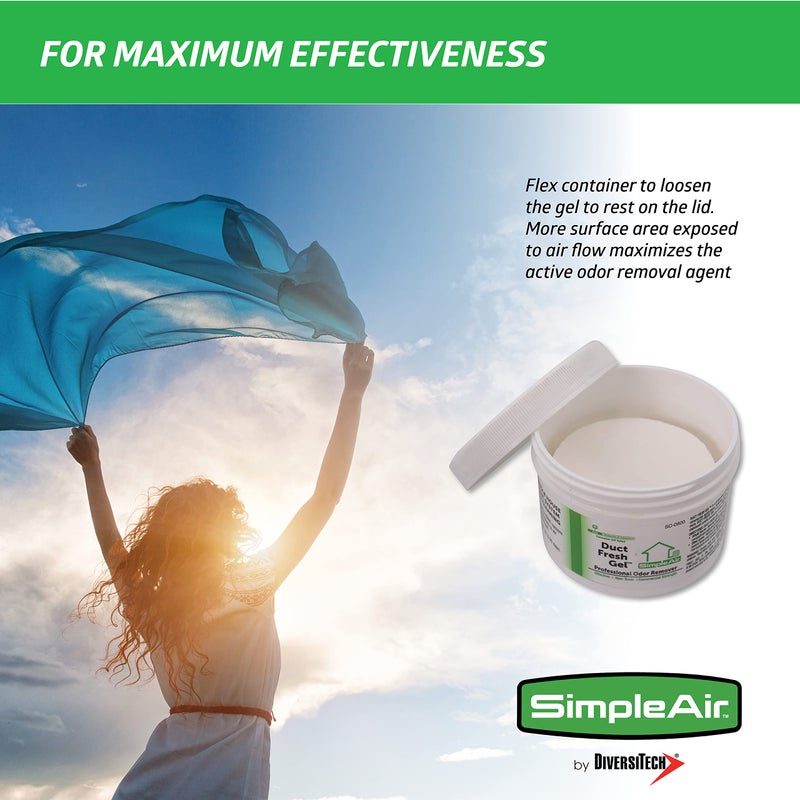 SimpleAir جل منعش بسيط لفتحات الهواء - معطر هواء HVAC، منظف، مزيل للروائح غير سام لحجب الروائح، صغير - Image 4
