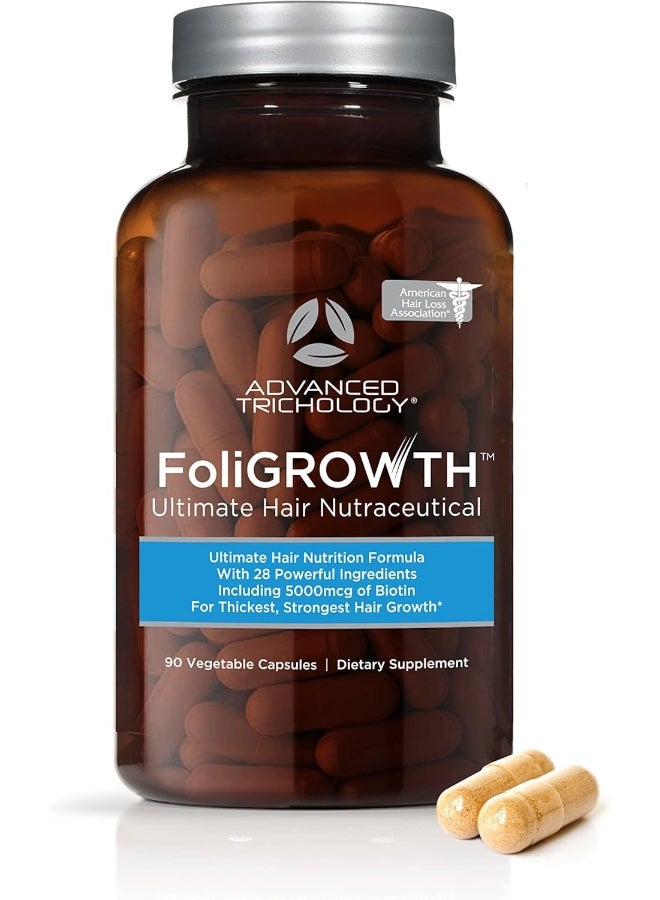 ادفانسد تريكولوجي مكمل FoliGROWTH لنمو الشعر لشعر أكثر كثافة 90 كبسولة - Image 1