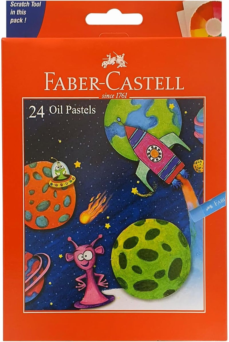 Faber-Castell 24 Oil Pastels - Assorted Colors - Image 2