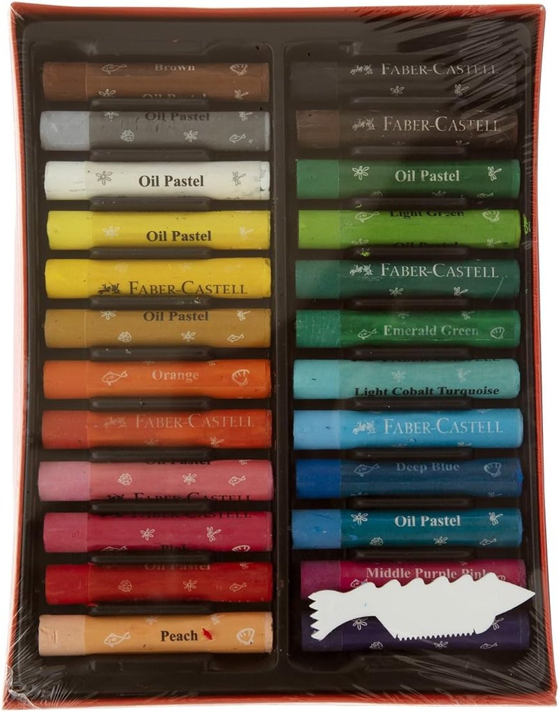 Faber-Castell 24 Oil Pastels - Assorted Colors - Image 5