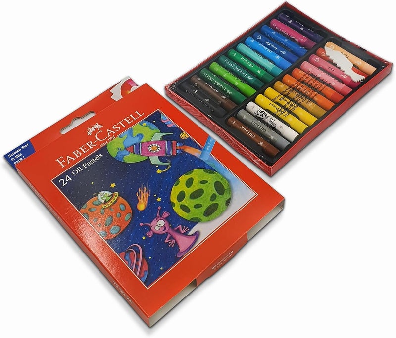 Faber-Castell 24 Oil Pastels - Assorted Colors - Image 4