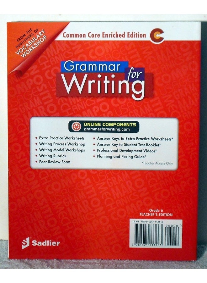 Grammar for Writing Grade 6 TEACHER'S EDITION - Image 2