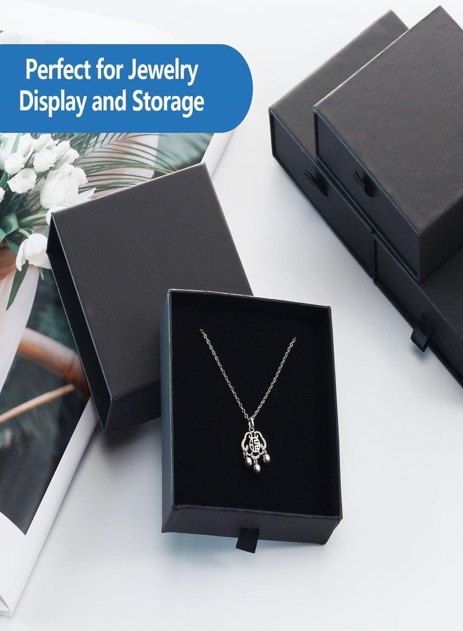 GTILE 6 Packs Jewelry Gift Box, 3.5x3.5x1.2Inch Mini Gift Boxes with Lids, Cardboard Jewelry Boxes for Bracelets Necklaces Earrings Ring Jewelry Gift (black) - Image 4