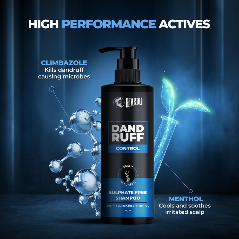 BEARDO BD Dandruff Control Sulphate Free Shampoo 200ml - Image 4
