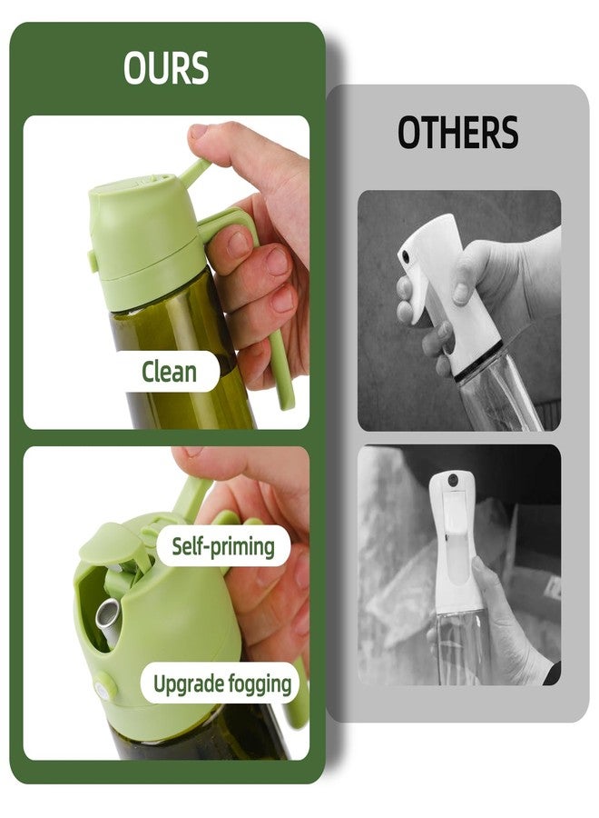 Aovdy 16oz/470ml Olive Oil Dispenser Bottle for Kitchen Gadgets and Air Fryer Accessories - Olive Oil Sprayer for Cooking - Light-Blocking Dark Green - Image 5