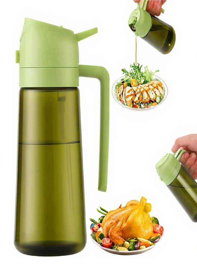 Aovdy 16oz/470ml Olive Oil Dispenser Bottle for Kitchen Gadgets and Air Fryer Accessories - Olive Oil Sprayer for Cooking - Light-Blocking Dark Green - Image 1