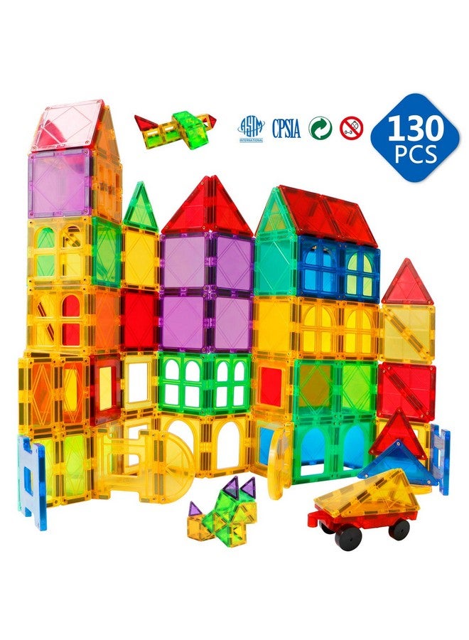Magblock Magnetic Tiles Building Blocks 130 Pcs Magnet Tiles For Kids Ages 4-8 Magnetic Toys For Boys And Girls Ages 8-10 - Image 5