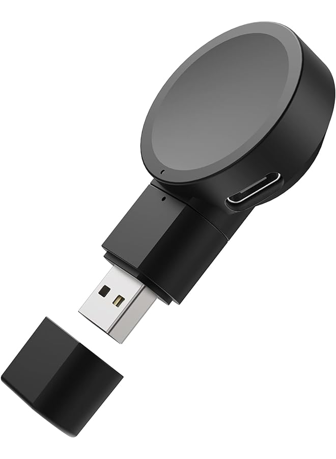 Excefore For Galaxy Watch 5 4 3 Active 2 Charger Usb Travel Cordless Wireless Car Charger Keychain For Galaxy Watch5 Pro Watch4 Classic Watch3 Active And Active2 Accessories - Image 1