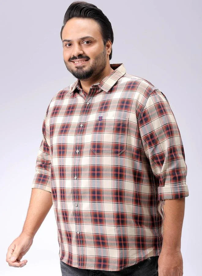 Take Two Plus Men Regular Fit Tartan Check Casual Shirt By HardSoda