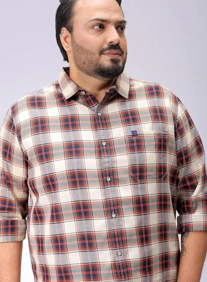 Take Two Plus Men Regular Fit Tartan Check Casual Shirt By HardSoda
