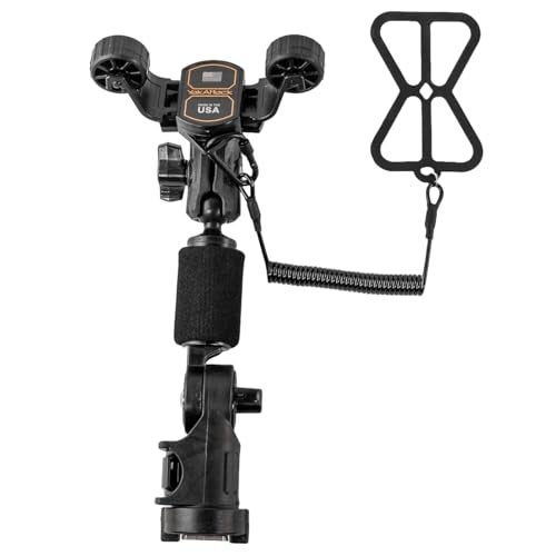 YakAttack RotoGrip Phone Holder Pro with LockNLoad Mount | Kayak Phone Mount for Fishing & Boating | One-Hand Operation | Fits iPhone 15 Pro Max, Galaxy S24 Ultra, Pixel 8 Pro | Made in USA - Image 1
