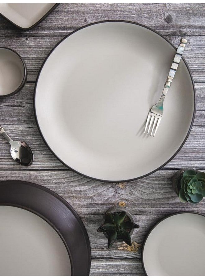 Servewell Double Toned Buffet Plate (Set of 6pcs) 32cm - Green Black - Image 1