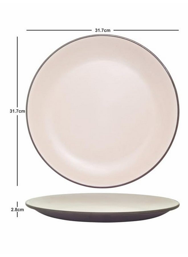 Servewell Double Toned Buffet Plate (Set of 6pcs) 32cm - Green Black - Image 4