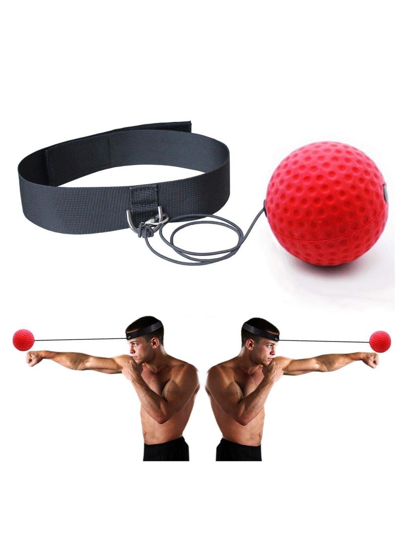 Generic Eyewalk Boxing Reflex Ball Training Hand Eye Coordination with Headband, Portable Boxing Punch Ball to Improve Reaction and Speed for Training and Fitness  - Image 2