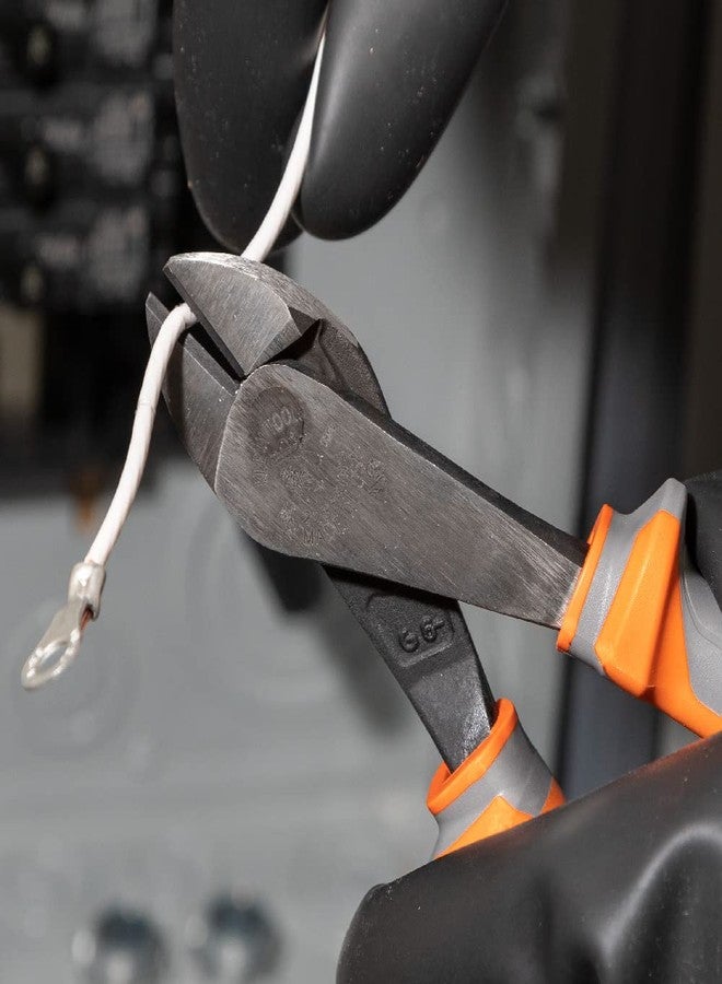 Klein Tools 2288RINS 1000V Insulated Diagonal Cutter Pliers, Made in USA, High Leverage Design, Induction Hardened Knives, 8-Inch - Image 5