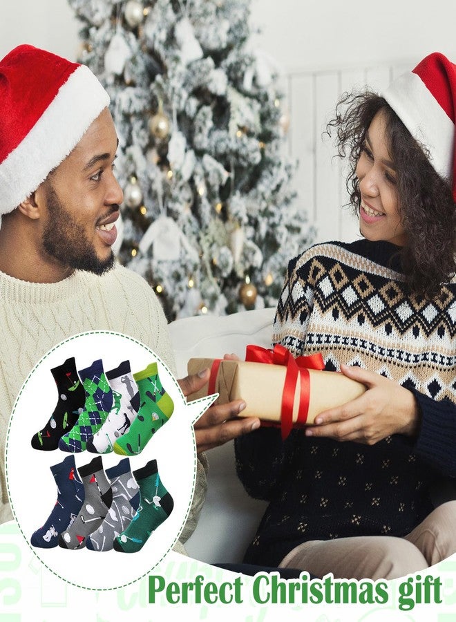 Bonuci 8 Pairs Christmas Golf Socks Gifts Novelty Funny Ankle Low Cut Socks Stocking Stuffers Gift for Adult Sport Golf Lover(Male) - Image 5