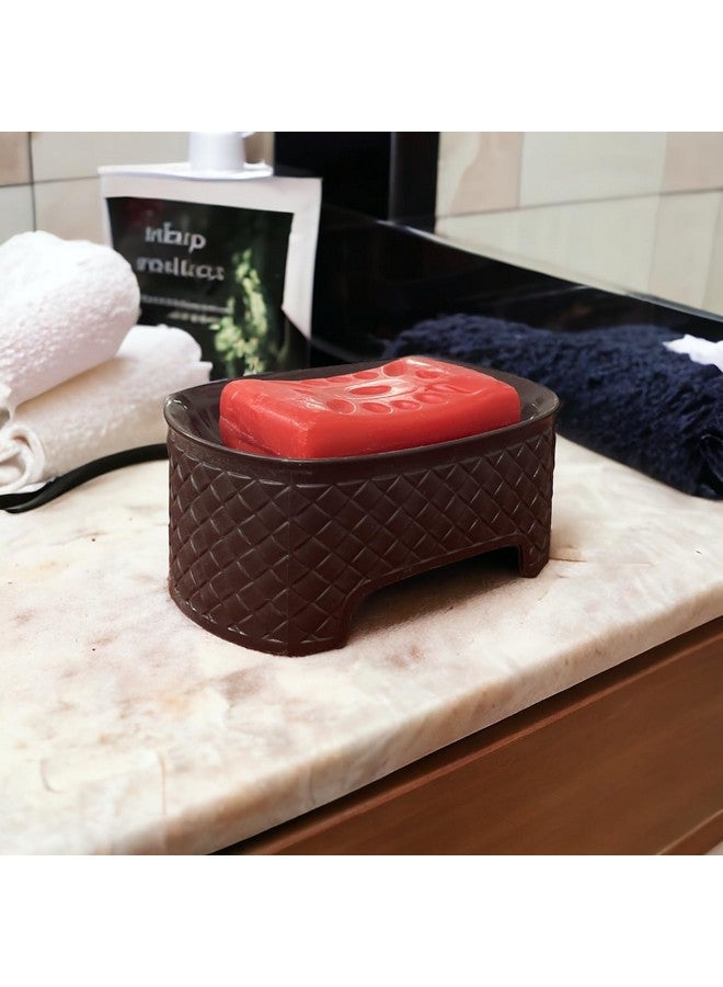 CSM Soap Holder Stand Self Draining Soap Dish Holder Soap Box For Shower For Bathroom, Kitchen, Bathtub, Wash Basins (Multicolor, Plastic)- Set Of 3 Soapcases - Image 4