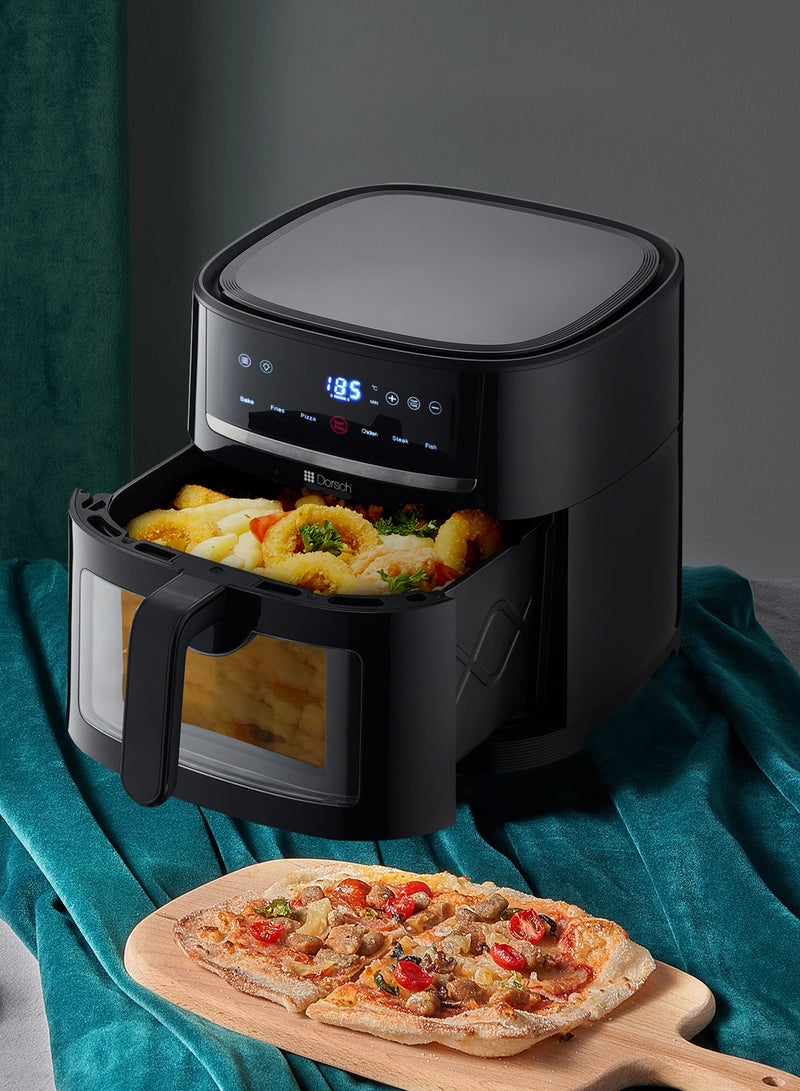 دورش مقلاة هوائية بتصميم دنماركي AF-600 | سعة 8 لتر، 6 برامج محددة مسبقًا، درجة حرارة قابلة للتعديل (60-200 درجة مئوية) | التحكم من خلال شاشة تعمل باللمس، قوة 1800 وات | تصميم مضغوط، سلة سهلة التنظيف، موفرة للطاقة | تسخين مسبق سريع، طهي صحي، إعادة تسخين وتجفيف الوظائف - Image 5