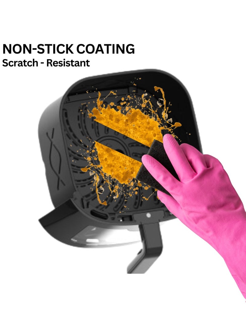 دورش مقلاة هوائية بتصميم دنماركي AF-600 | سعة 8 لتر، 6 برامج محددة مسبقًا، درجة حرارة قابلة للتعديل (60-200 درجة مئوية) | التحكم من خلال شاشة تعمل باللمس، قوة 1800 وات | تصميم مضغوط، سلة سهلة التنظيف، موفرة للطاقة | تسخين مسبق سريع، طهي صحي، إعادة تسخين وتجفيف الوظائف - Image 3