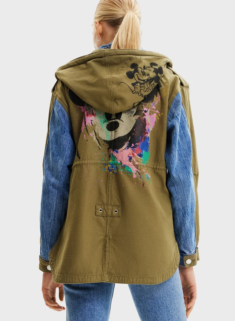 DESIGUAL Pocket Detail Denim Jacket