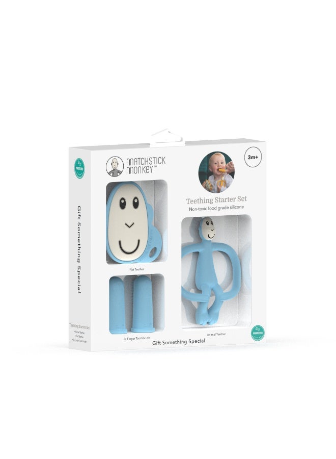 MATCHSTICK MONKEY Teether Set Light Blue - Image 1