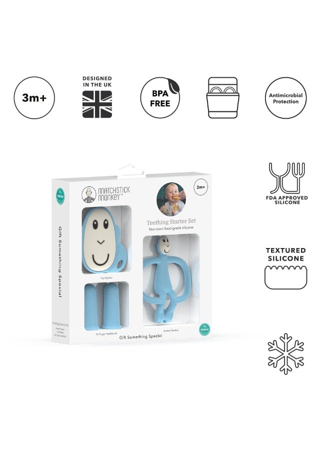 MATCHSTICK MONKEY Teether Set Light Blue - Image 4