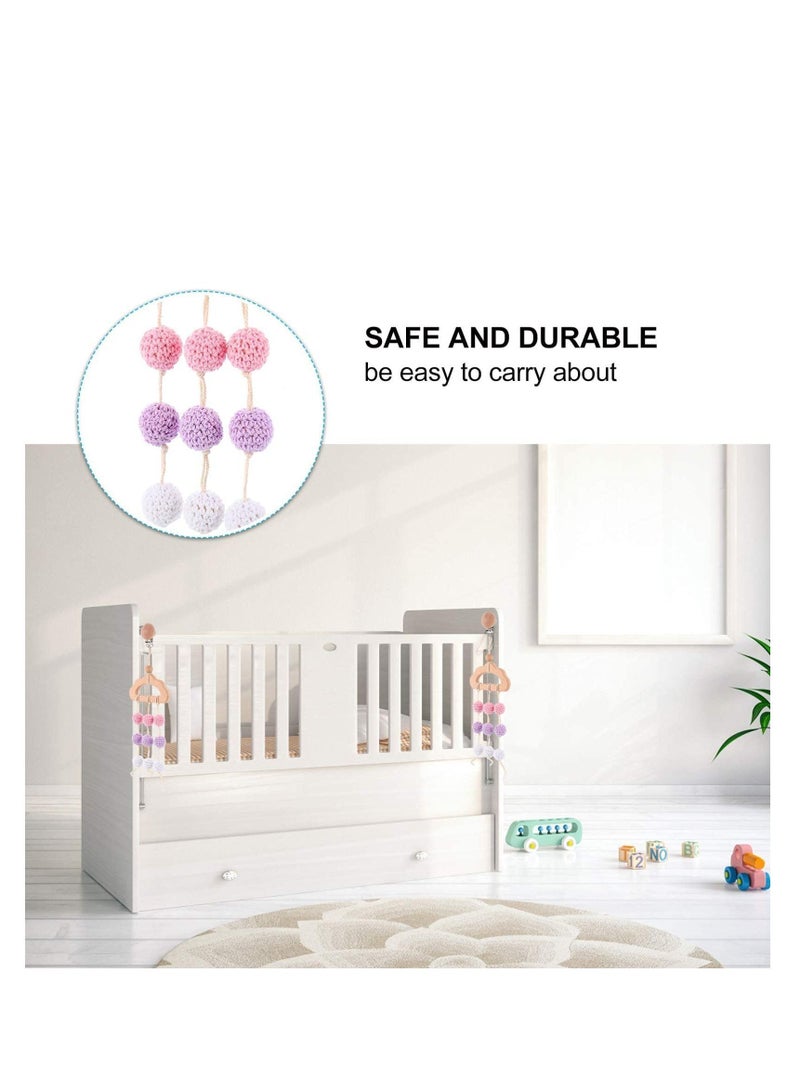 NIBEMINENT Hanging Baby Wooden Toys Play Gym Wood Teether Rings Activity Nursing Game Rattle Pendant Toy Newborn Crib Sense Sensory  - Image 4