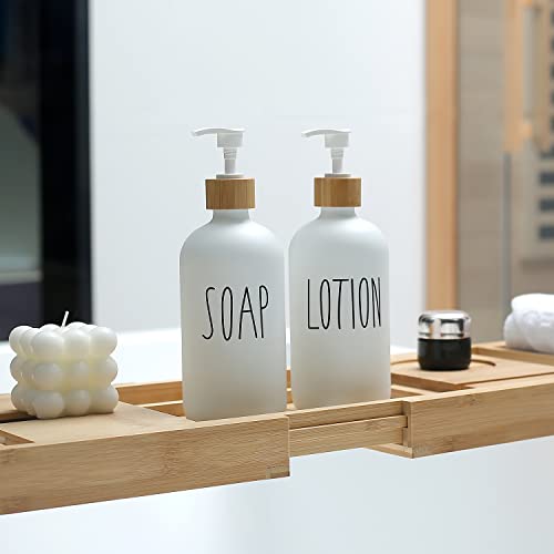 MOMEEMO White Soap Dispenser Bathroom Set, Soap and Lotion Dispenser Set Suitable for Bathroom Accessories Decor. (White) - Image 4