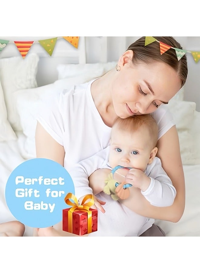 Baby Silicone Teething Ring – Crab & Shell Design, 100% Food Grade Silicone, BPA Free, Teething Relief for 3+ Months, Easy to Clean  - Image 4
