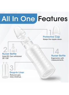 Adando Adando 20 Set Disposable Breast Milk Bottles with Leakproof Lid Newborn Baby Clear Milk Bottle BPA-free Non-toxic Baby Feeding Bottles 100ml Portable Baby Milk Storage Bottles for Little Baby  - Image 3