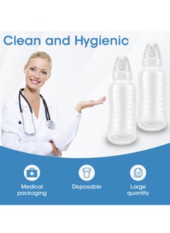 Adando Adando 20 Set Disposable Breast Milk Bottles with Leakproof Lid Newborn Baby Clear Milk Bottle BPA-free Non-toxic Baby Feeding Bottles 100ml Portable Baby Milk Storage Bottles for Little Baby  - Image 5